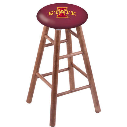 Maple Counter Stool in Medium Finish with Iowa State Seat