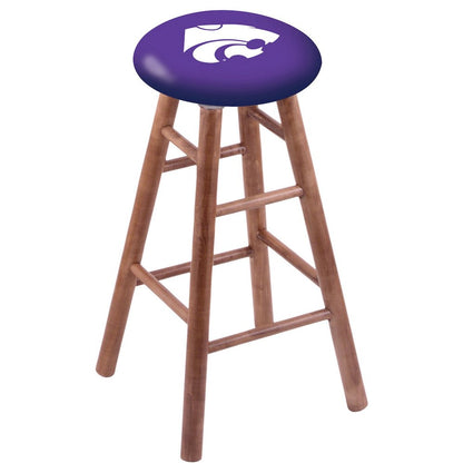 Maple Counter Stool in Medium Finish with Kansas State Seat