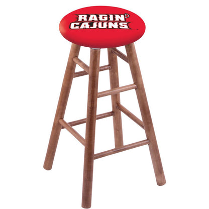 Maple Counter Stool in Medium Finish with Louisiana-Lafayette Seat