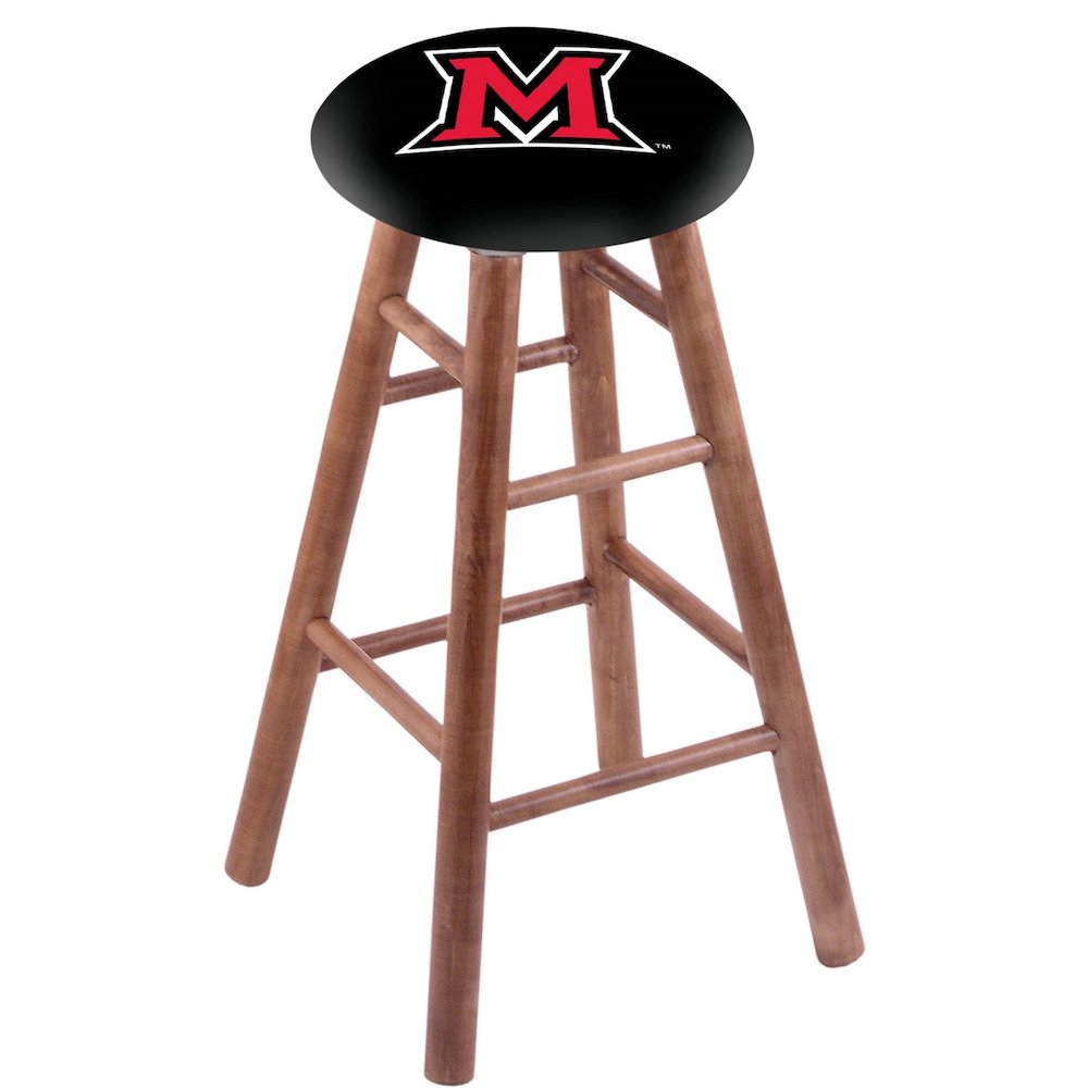 Maple Counter Stool in Medium Finish with Miami (OH) Seat