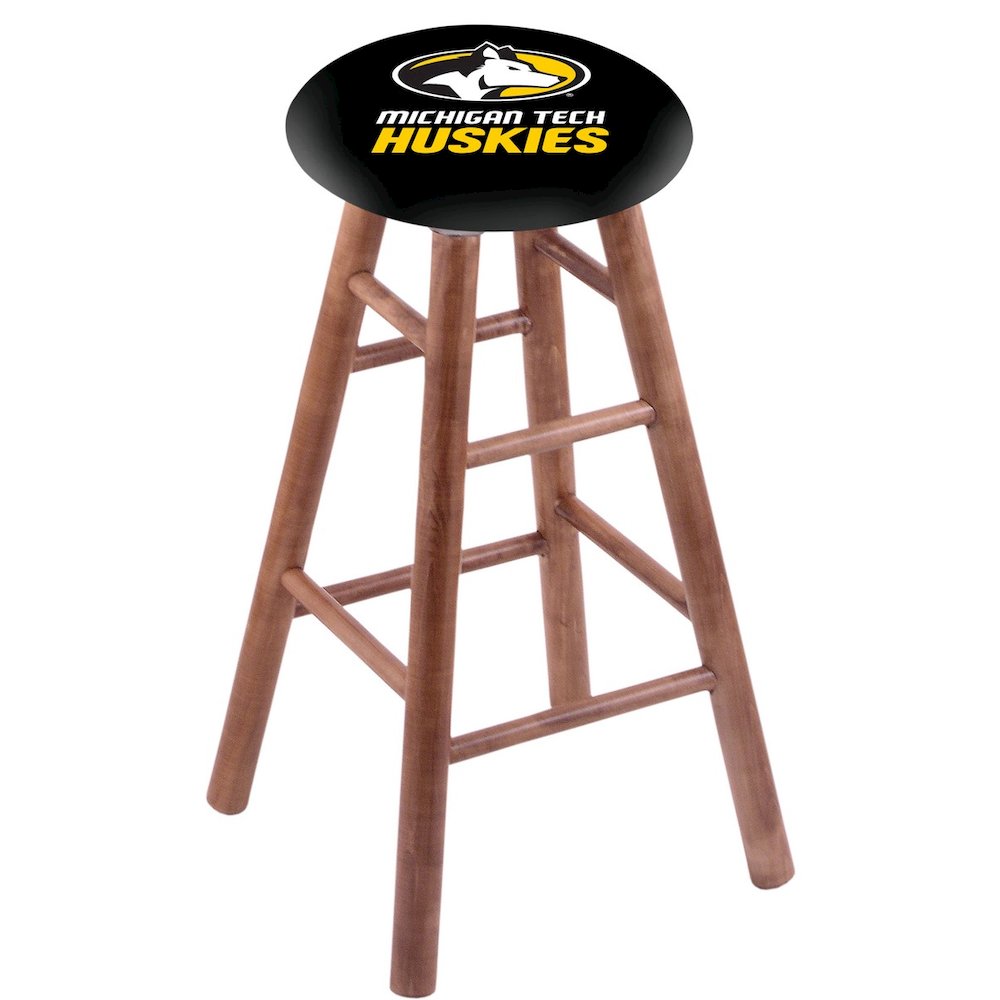 Maple Counter Stool in Medium Finish with Michigan Tech Seat