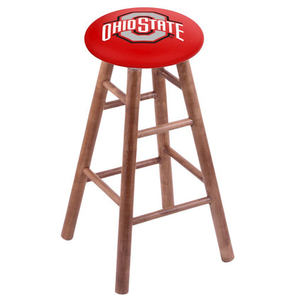 Maple Counter Stool in Medium Finish with Ohio State Seat