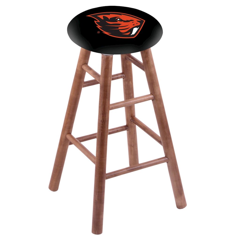 Maple Counter Stool in Medium Finish with Oregon State Seat