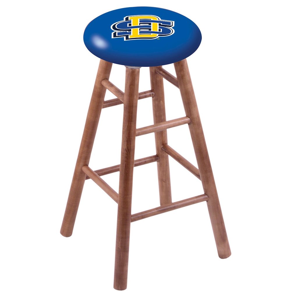 Maple Bar Stool in Medium Finish with South Dakota State Seat