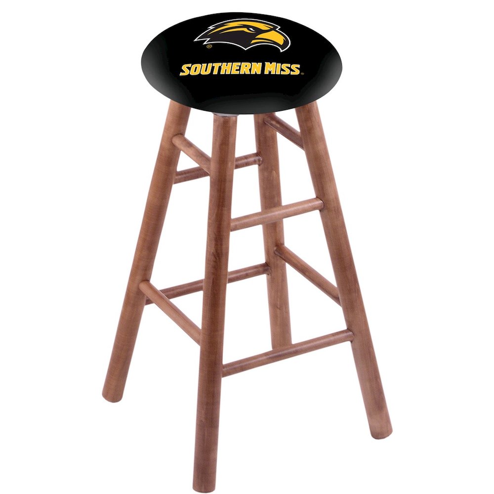 Maple Counter Stool in Medium Finish with Southern Miss Seat