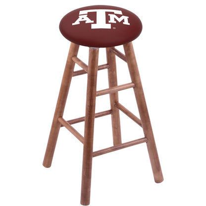 Maple Counter Stool in Medium Finish with Texas A&M Seat