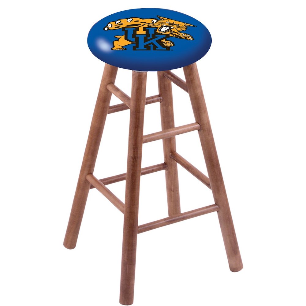 Maple Counter Stool in Medium Finish with Kentucky "Wildcat" Seat