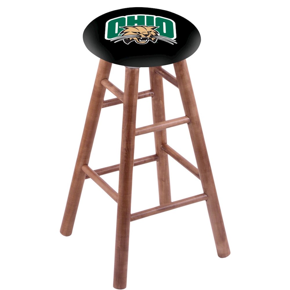 Maple Counter Stool in Medium Finish with Ohio University Seat