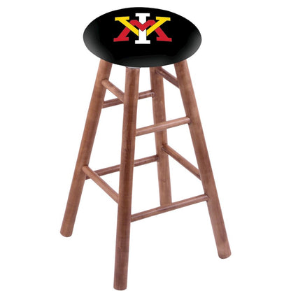 Maple Counter Stool in Medium Finish with Virginia Military Institute Seat