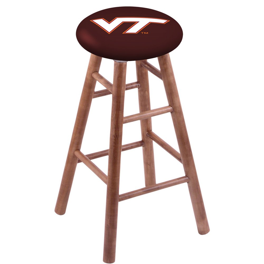 Maple Counter Stool in Medium Finish with Virginia Tech Seat