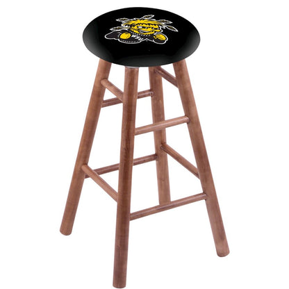 Maple Counter Stool in Medium Finish with Wichita State Seat