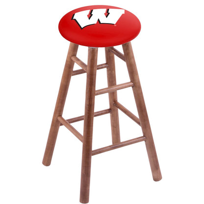 Maple Counter Stool in Medium Finish with Wisconsin "W" Seat