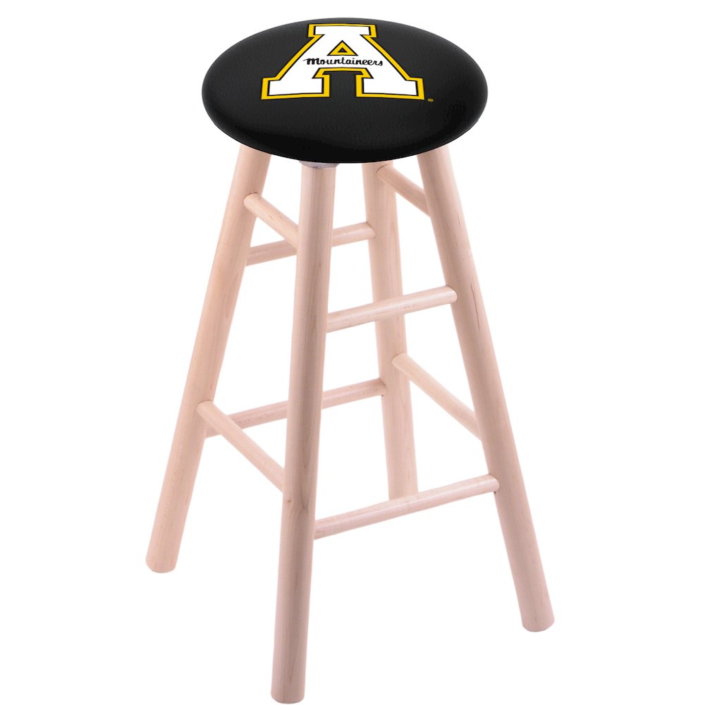 Maple Counter Stool in Natural Finish with Appalachian State Seat