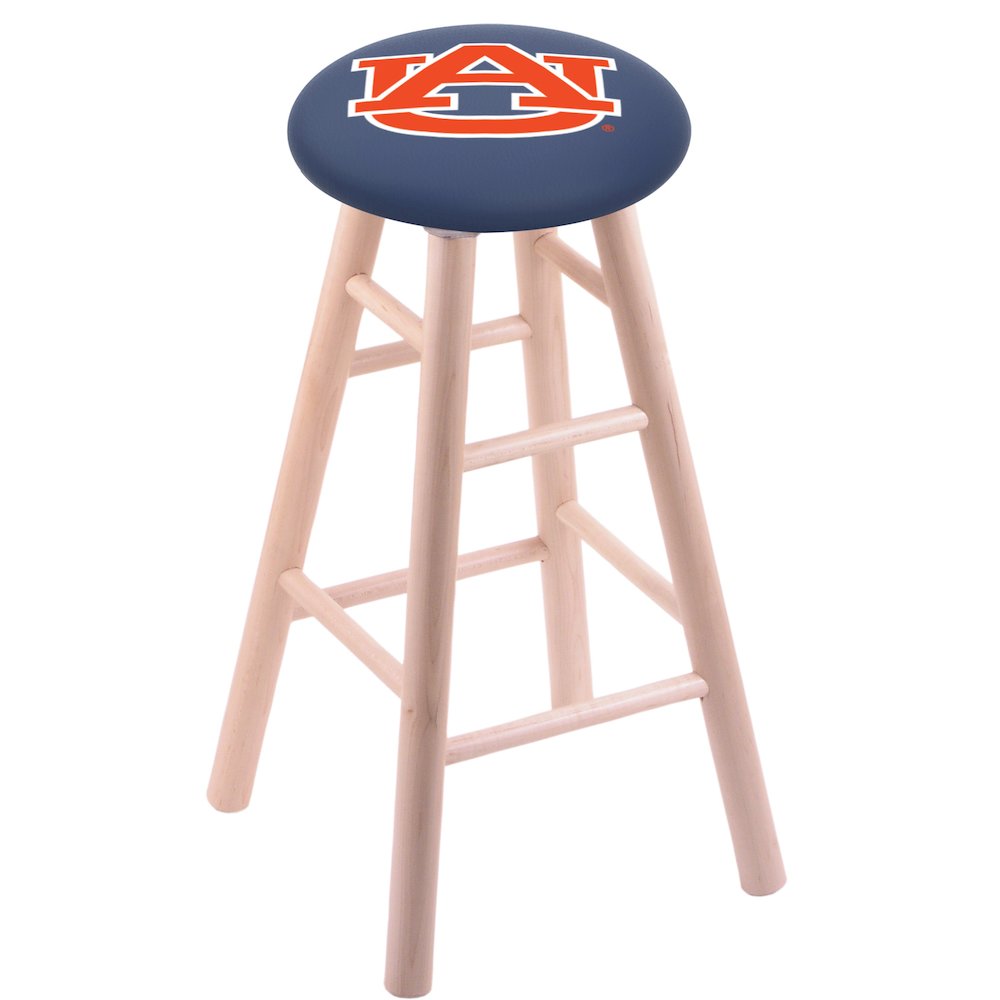 Maple Counter Stool in Natural Finish with Auburn Seat