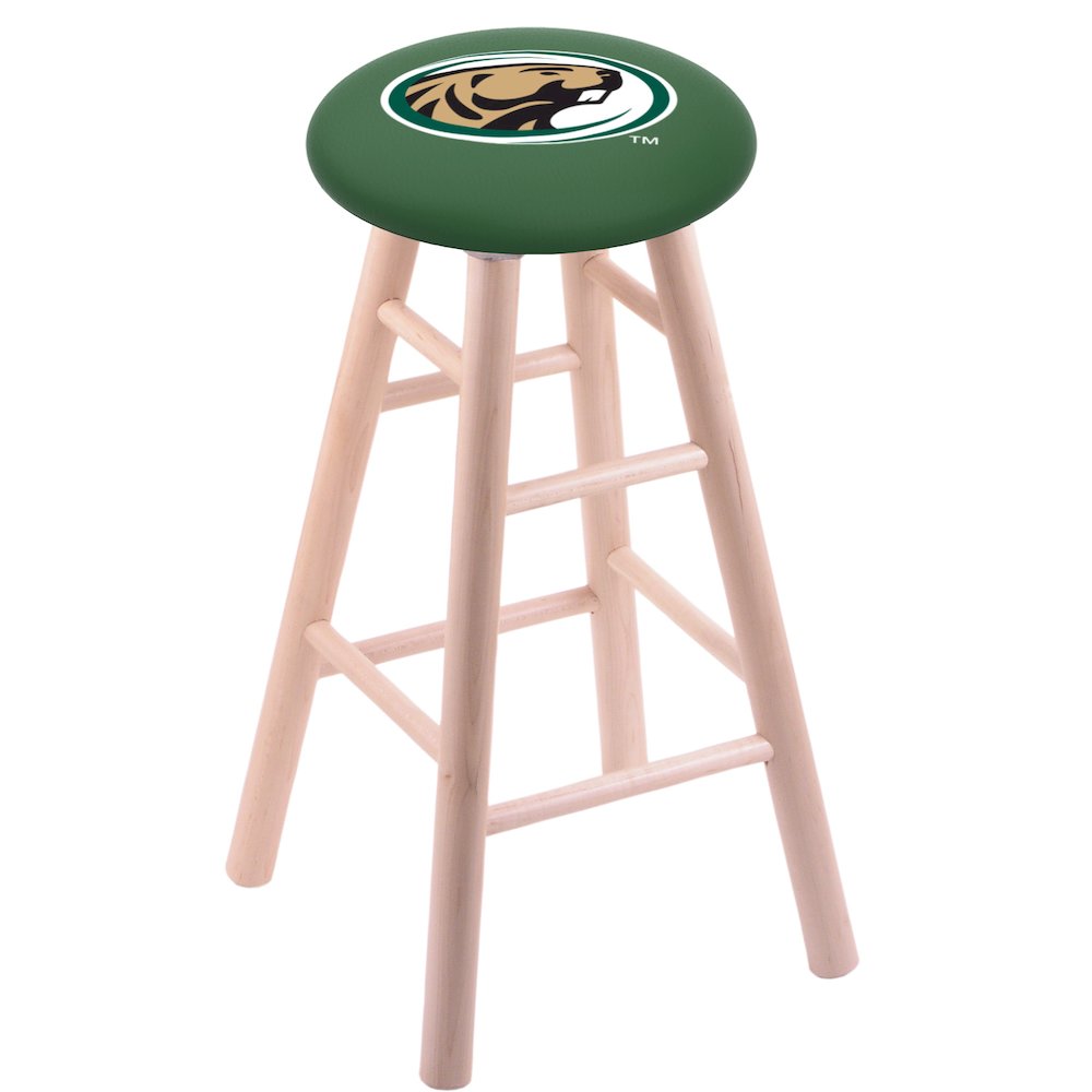 Maple Counter Stool in Natural Finish with Bemidji State Seat