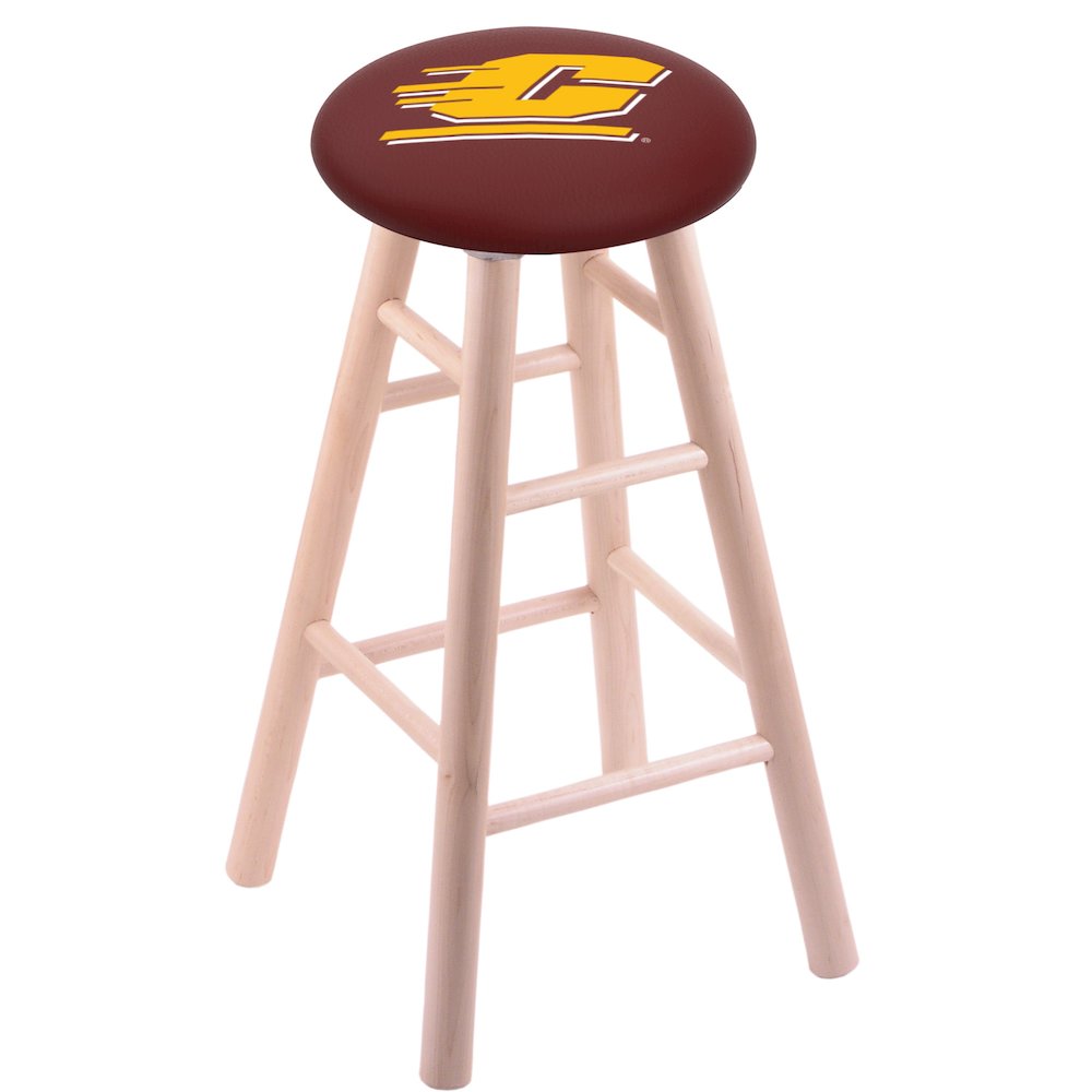 Maple Counter Stool in Natural Finish with Central Michigan Seat