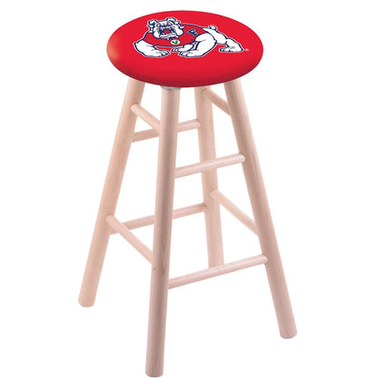 Maple Counter Stool in Natural Finish with Fresno State Seat
