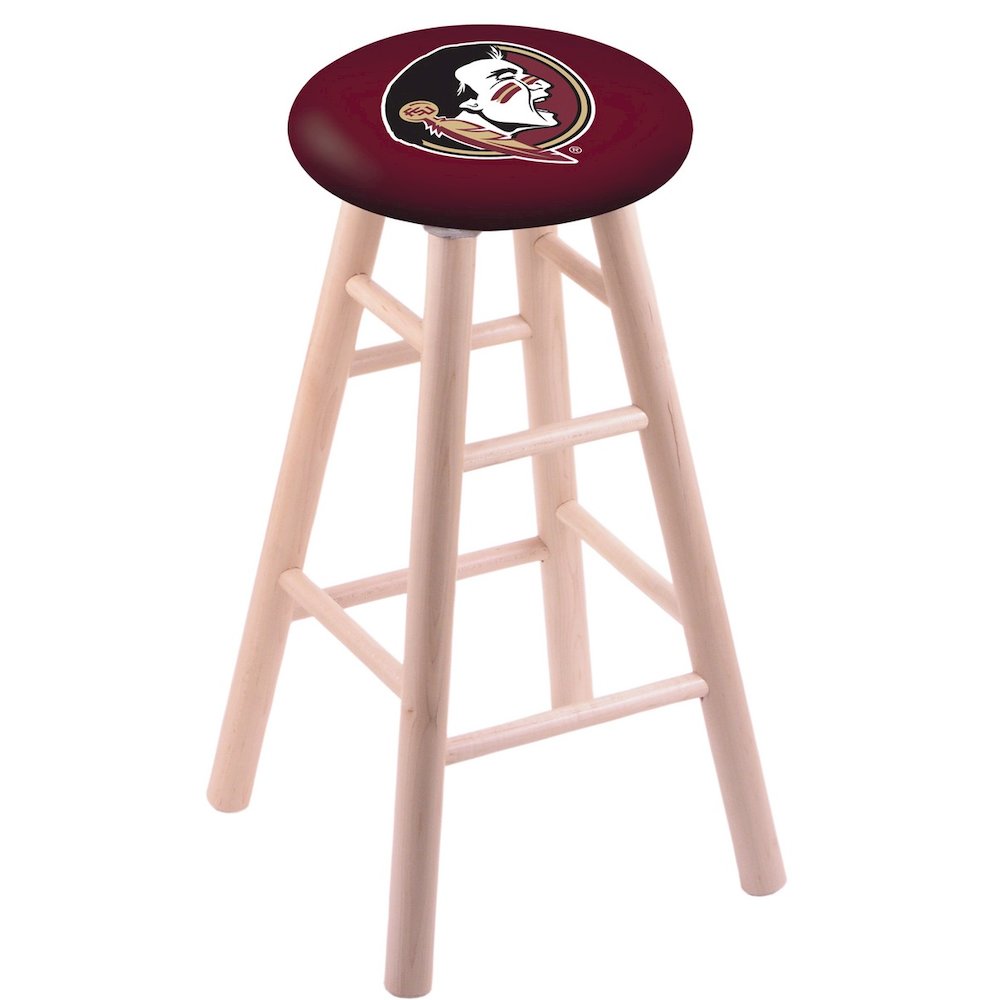 Maple Counter Stool in Natural Finish with Florida State (Head) Seat