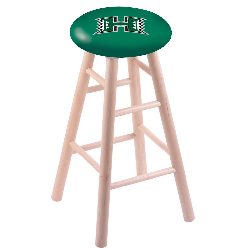 Maple Counter Stool in Natural Finish with Hawaii Seat