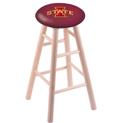 Maple Counter Stool in Natural Finish with Iowa State Seat
