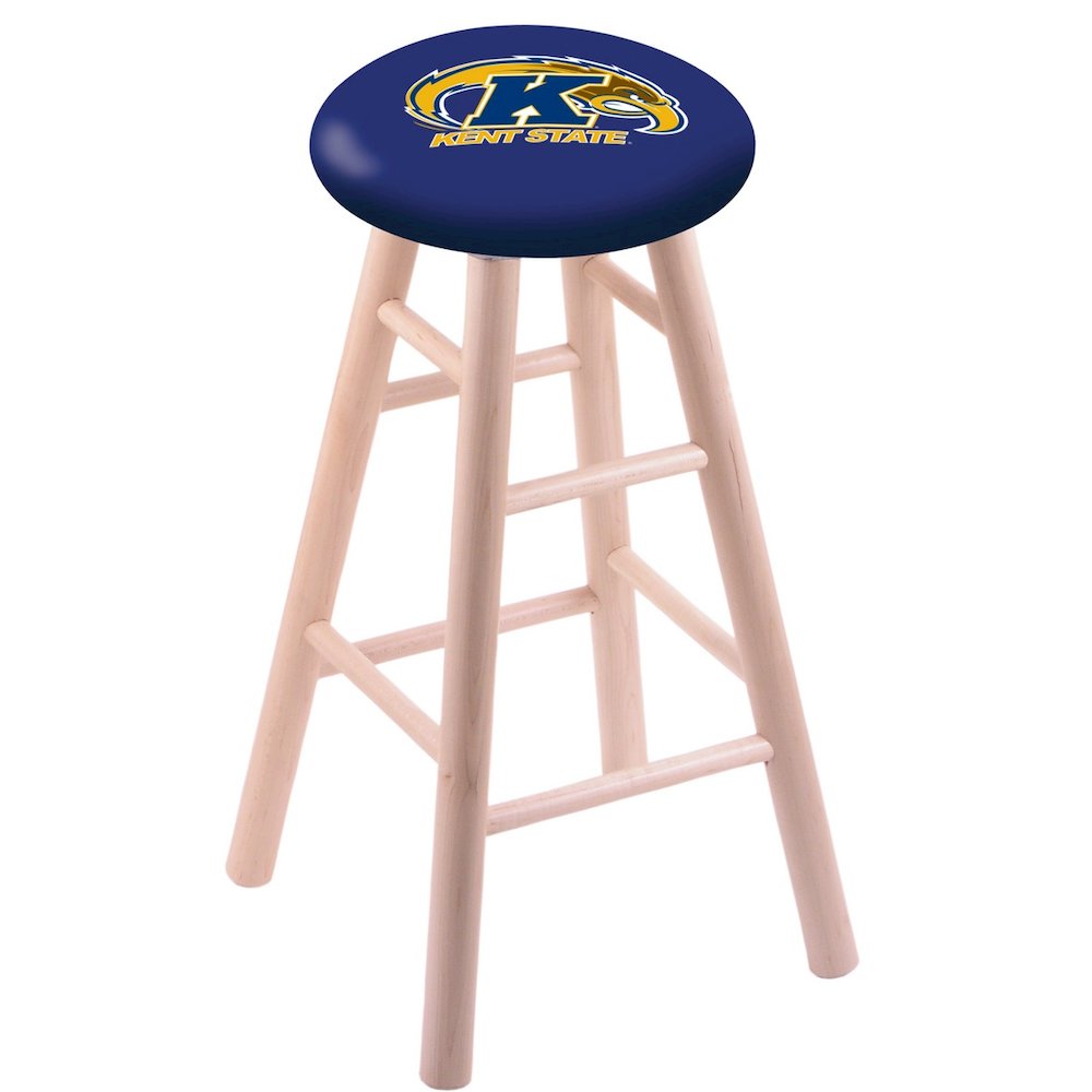 Maple Counter Stool in Natural Finish with Kent State Seat