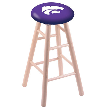 Maple Counter Stool in Natural Finish with Kansas State Seat