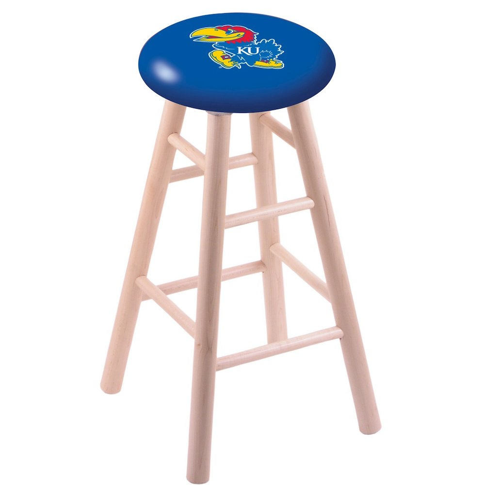Maple Counter Stool in Natural Finish with Kansas Seat