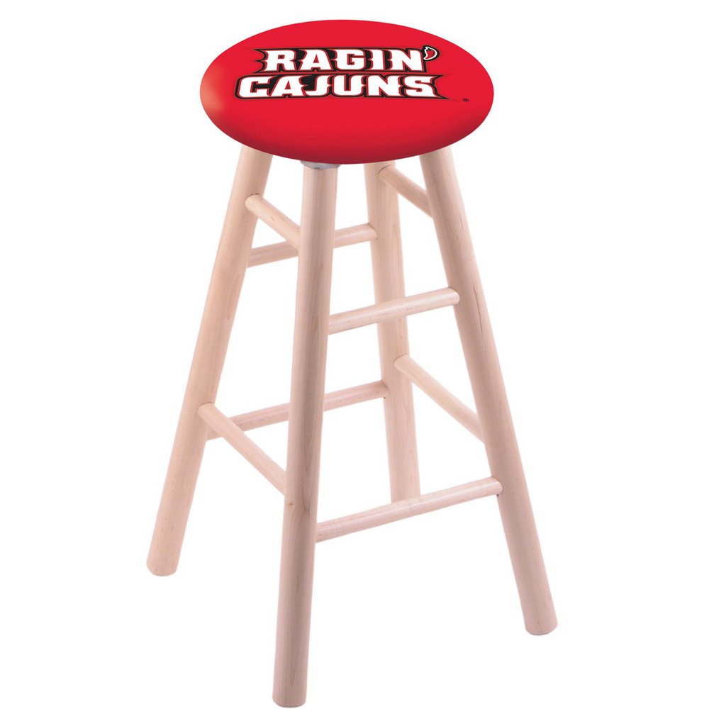 Maple Counter Stool in Natural Finish with Louisiana-Lafayette Seat
