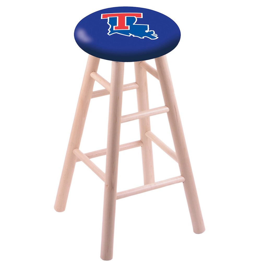Maple Counter Stool in Natural Finish with Louisiana Tech Seat