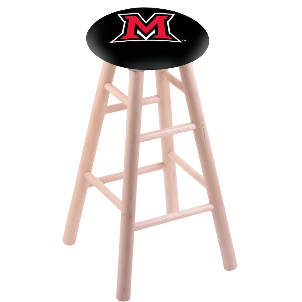 Maple Counter Stool in Natural Finish with Miami (OH) Seat