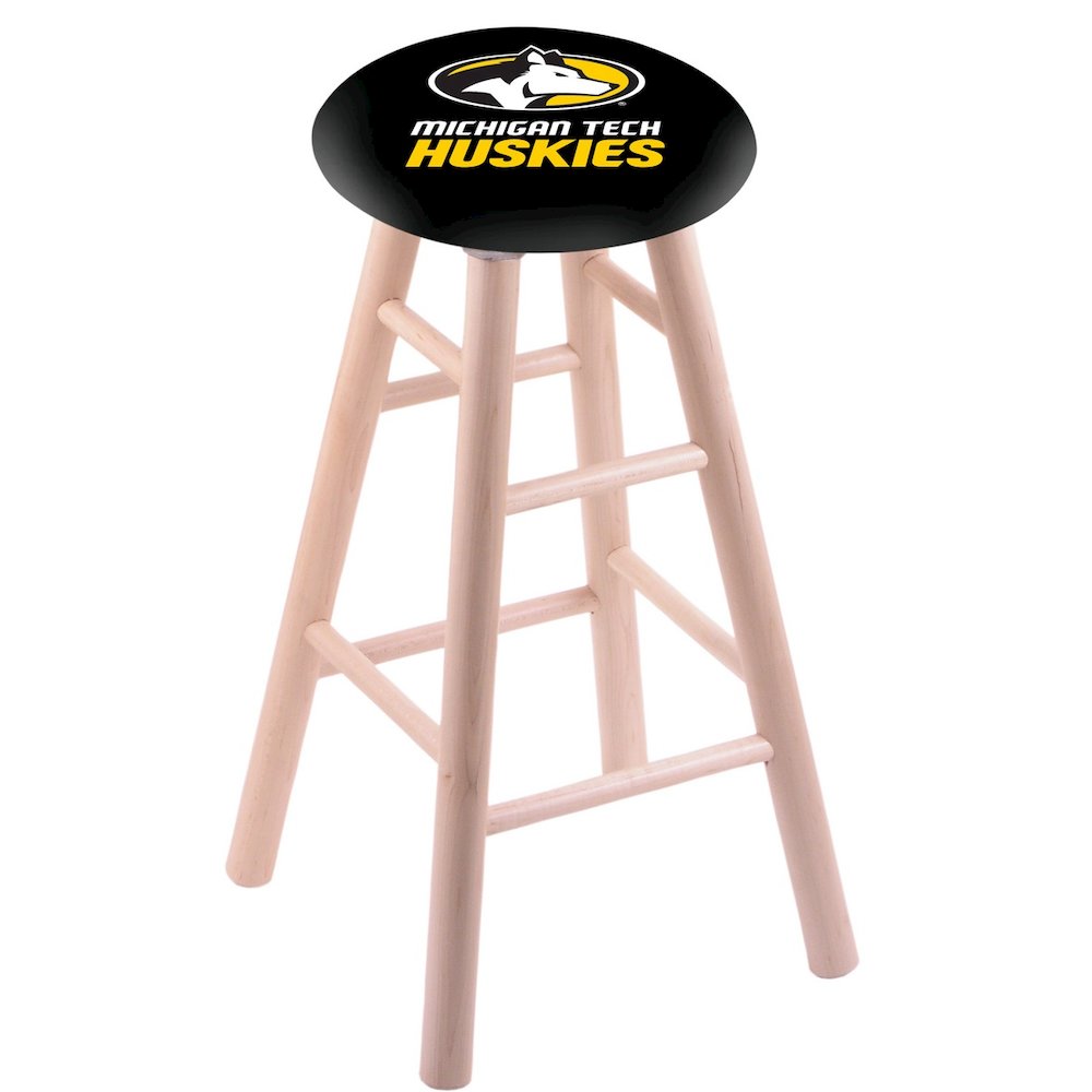 Maple Counter Stool in Natural Finish with Michigan Tech Seat