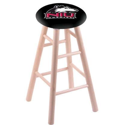 Maple Counter Stool in Natural Finish with Northern Illinois Seat