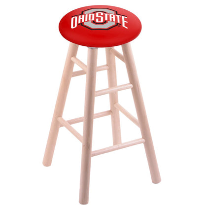 Maple Counter Stool in Natural Finish with Ohio State Seat