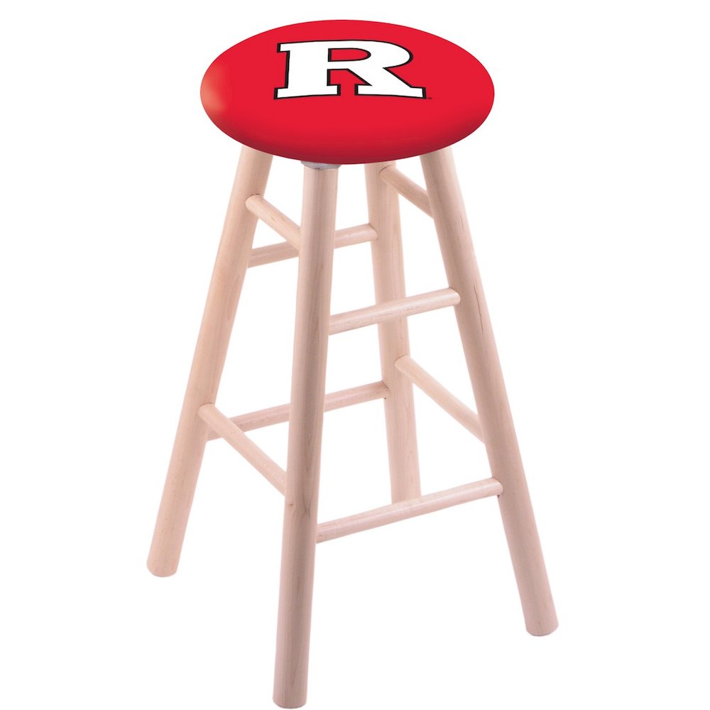 Maple Counter Stool in Natural Finish with Rutgers Seat