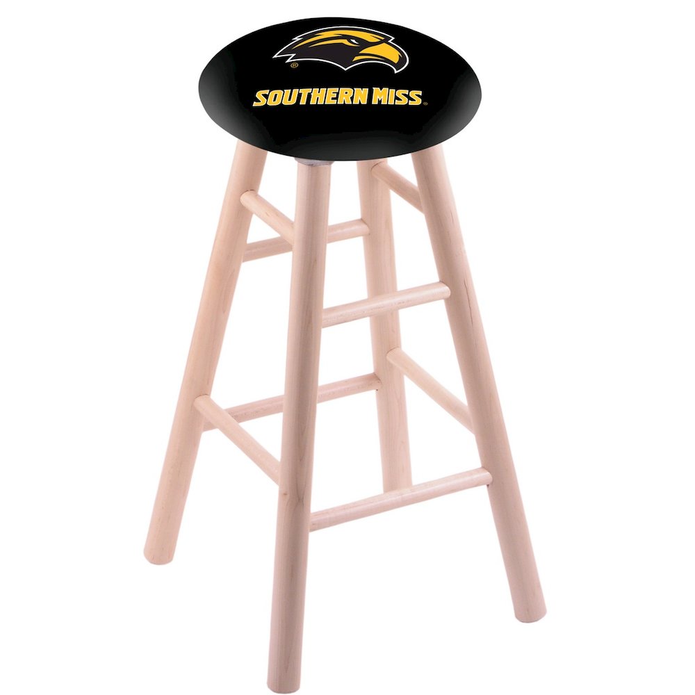 Maple Counter Stool in Natural Finish with Southern Miss Seat