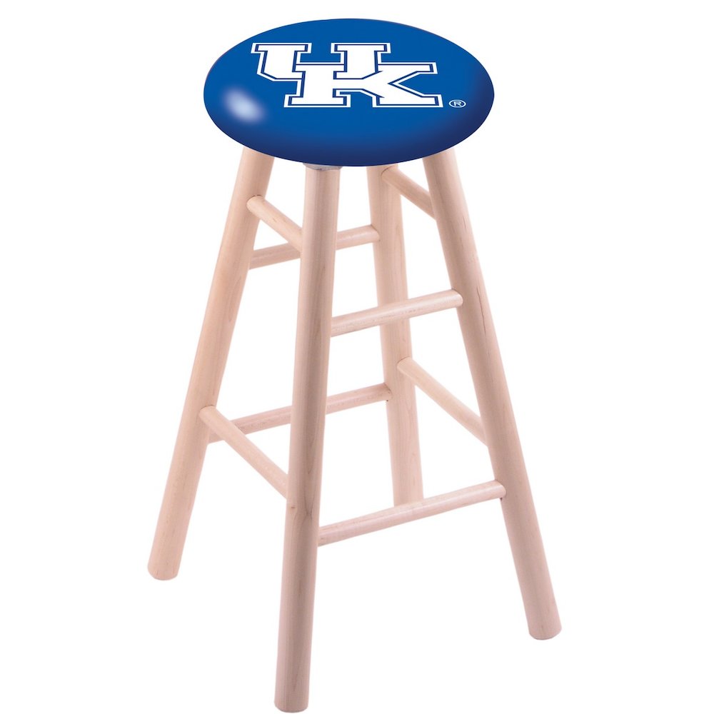 Maple Counter Stool in Natural Finish with Kentucky "UK" Seat