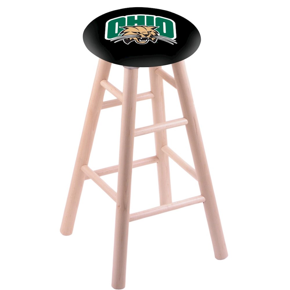 Maple Counter Stool in Natural Finish with Ohio University Seat
