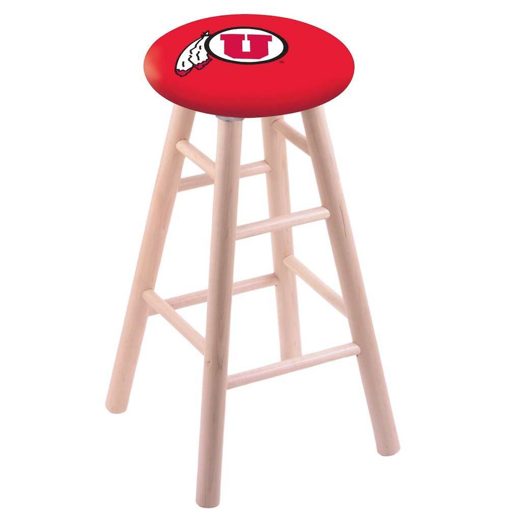 Maple Counter Stool in Natural Finish with Utah Seat