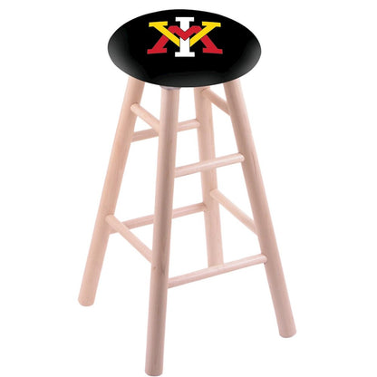 Maple Counter Stool in Natural Finish with Virginia Military Institute Seat