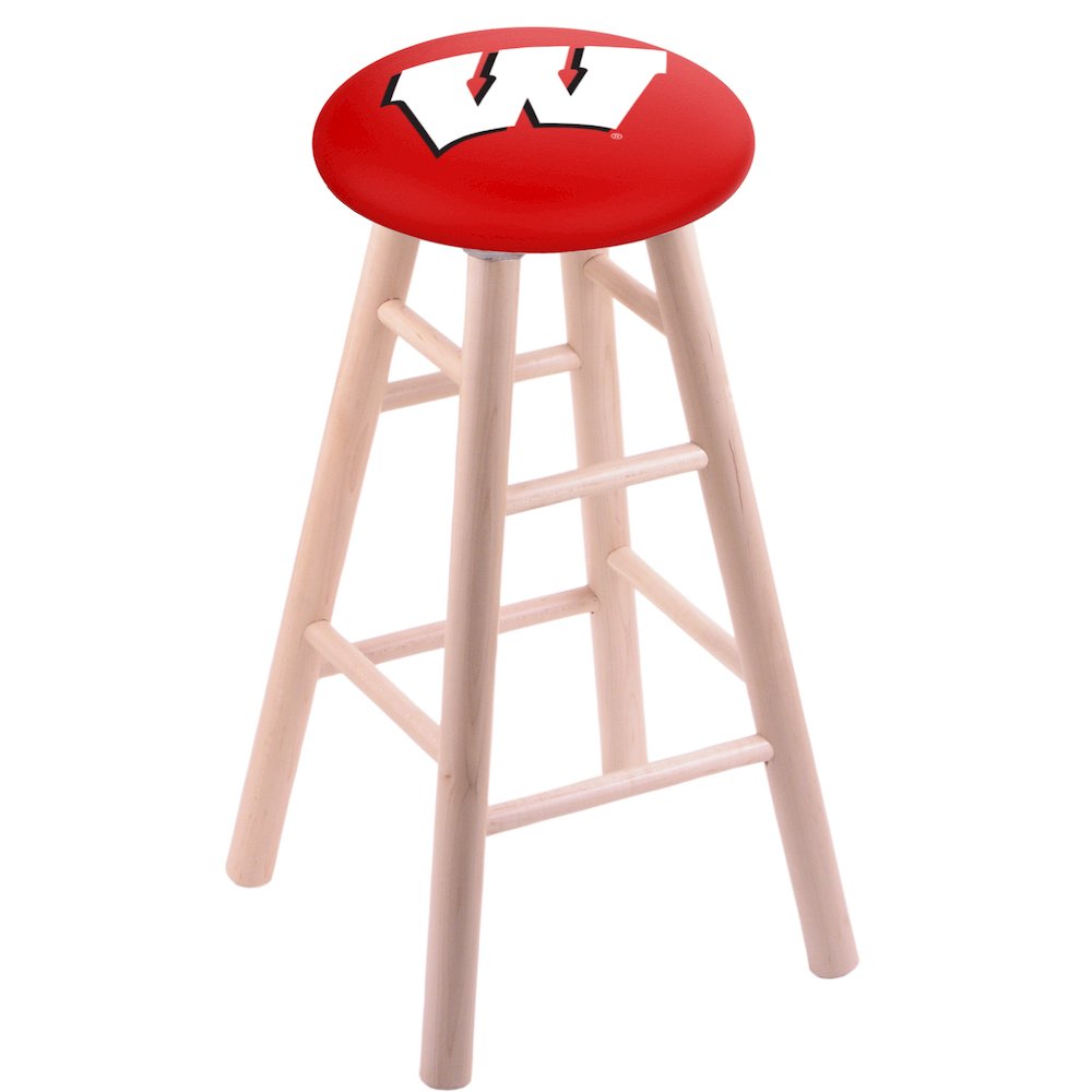 Maple Counter Stool in Natural Finish with Wisconsin "W" Seat