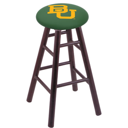 Oak Counter Stool in Dark Cherry Finish with Baylor Seat
