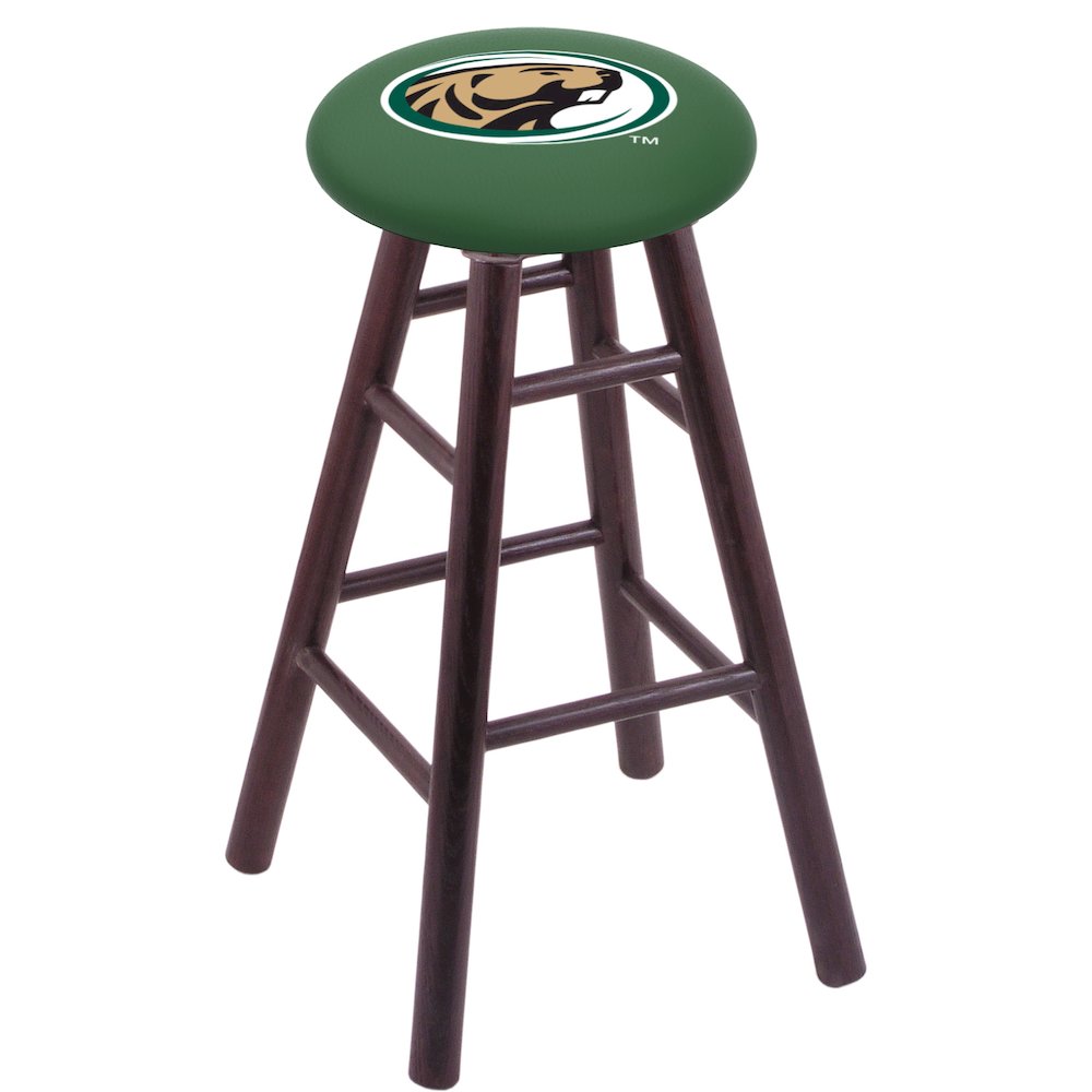 Oak Counter Stool in Dark Cherry Finish with Bemidji State Seat