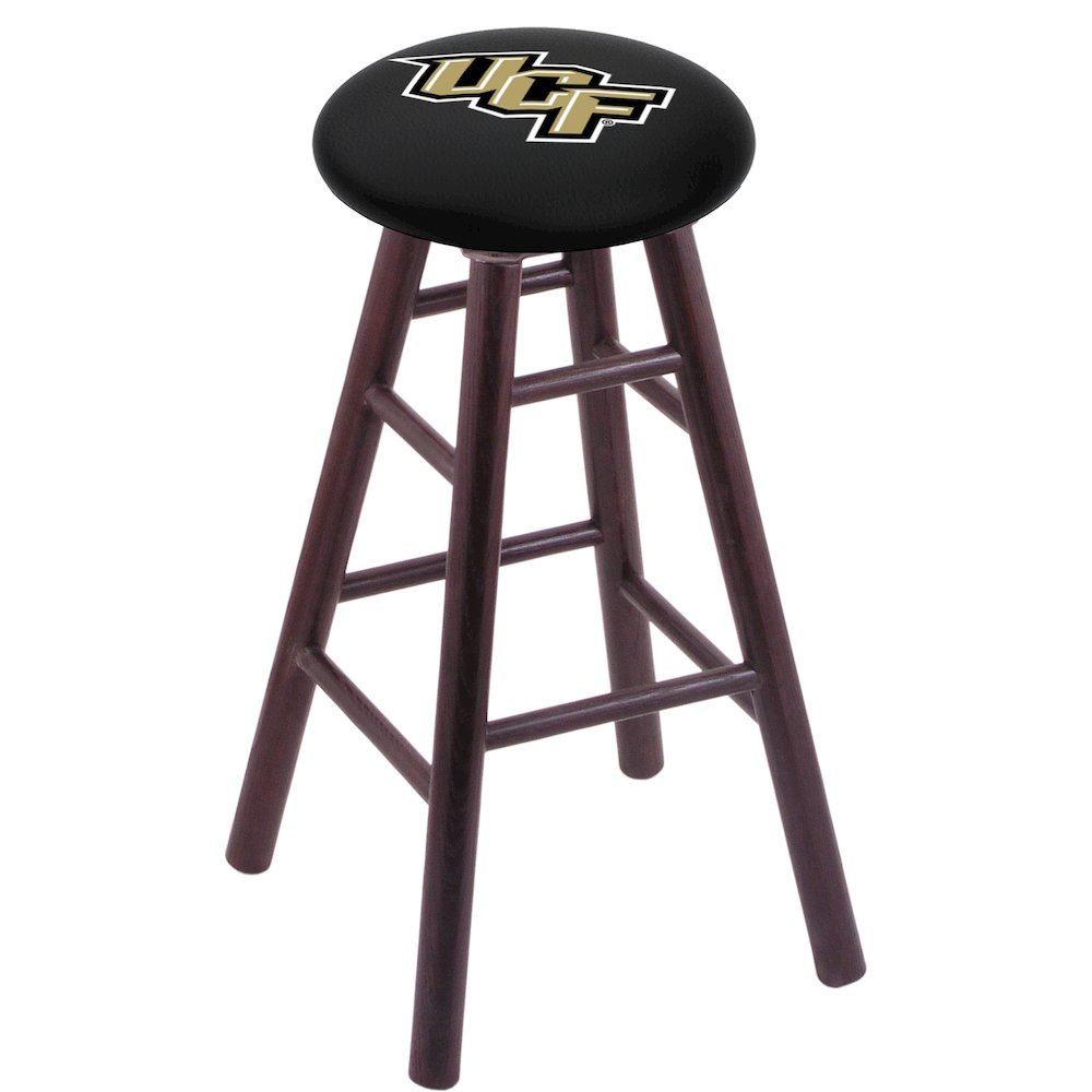 Oak Counter Stool in Dark Cherry Finish with Central Florida Seat