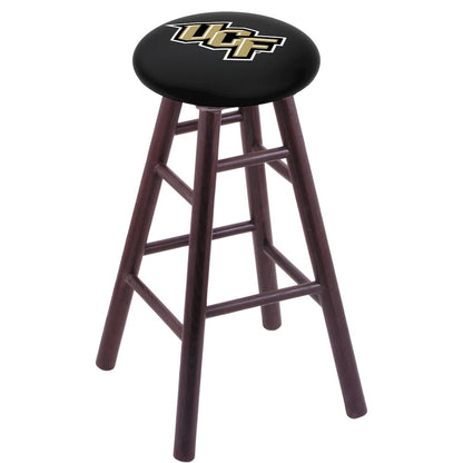 Oak Counter Stool in Dark Cherry Finish with Central Florida Seat