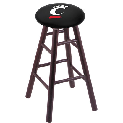 Oak Counter Stool in Dark Cherry Finish with Cincinnati Seat