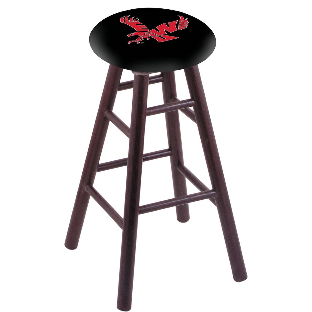 Oak Bar Stool in Dark Cherry Finish with Eastern Washington Seat