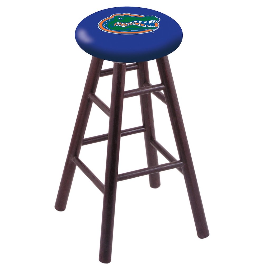 Oak Counter Stool in Dark Cherry Finish with Florida Seat
