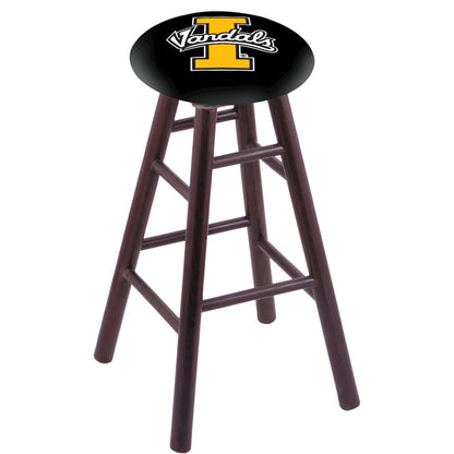 Oak Counter Stool in Dark Cherry Finish with Idaho Seat