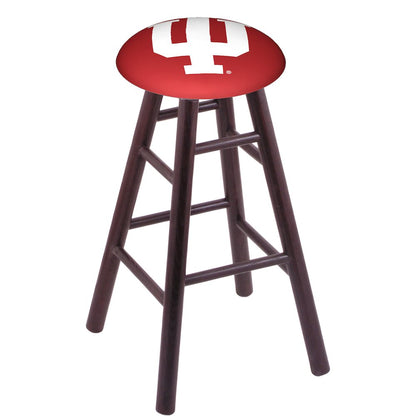 Oak Counter Stool in Dark Cherry Finish with Indiana Seat