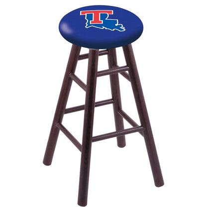 Oak Counter Stool in Dark Cherry Finish with Louisiana Tech Seat